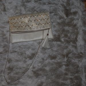 Cream shoulder purse